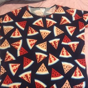 Lularoe Watermelon Red White & Blue Shirt/Dress